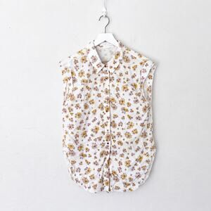 See by Chloe Daisy Floral Cotton Sleeveless Blouse 42 Cottage